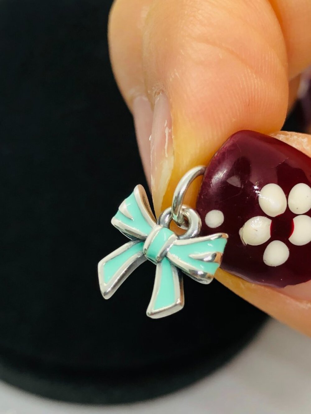 James Avery Enamel Mint Bow Charm